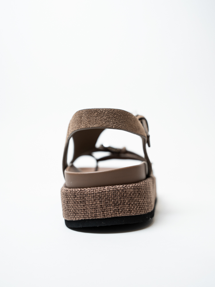 Босоножки женские, арт 062-05-N25205, натуральная замша, цвет беж.