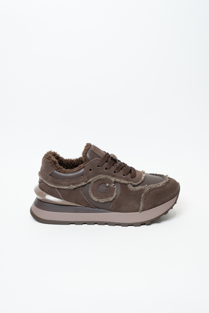 Кроссовки женские, арт K-ZZM-18350-19D-L402, натуральная замша/кожа, цвет кор.