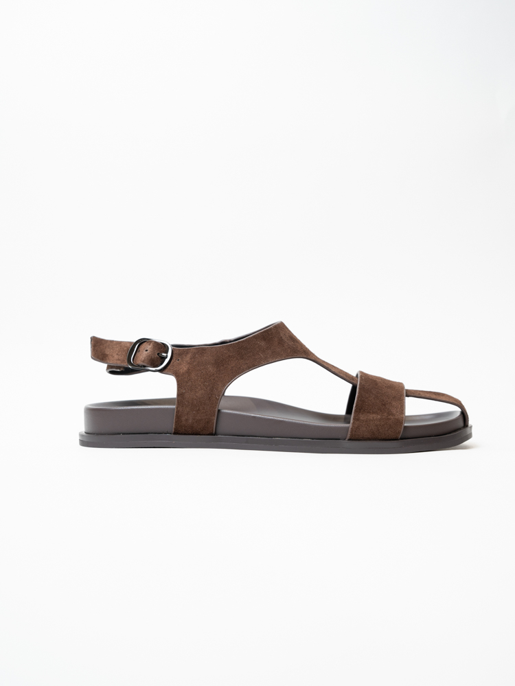 Босоножки женские, арт K-L-S2025-31, натуральная замша, цвет кор.