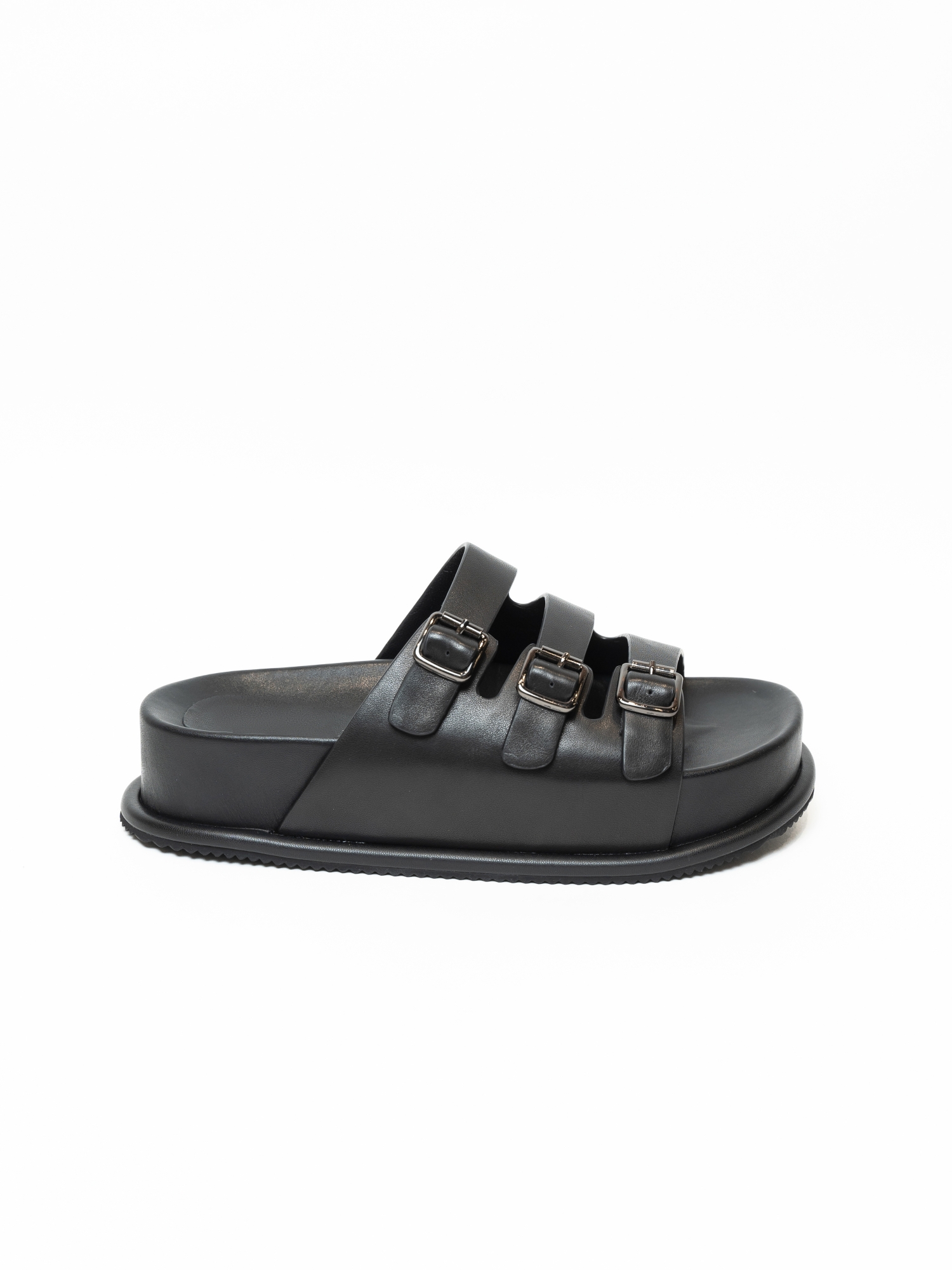 Сабо женские, арт ZX2409-2-1, натуральная кожа, цвет черн.