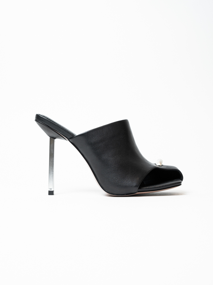 Сабо женские, арт ZX681D-836-1, натуральная кожа, цвет черн.