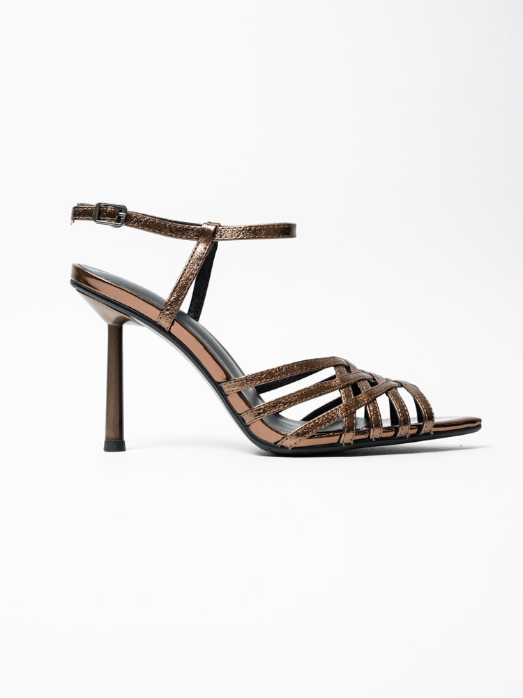 Босоножки женские, арт L204-A576-ZP273TH, натуральная кожа, цвет зол.