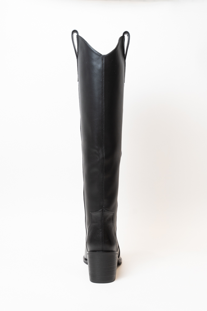 Сапоги женские, арт P107-464/65NP, натуральная кожа, цвет черн.