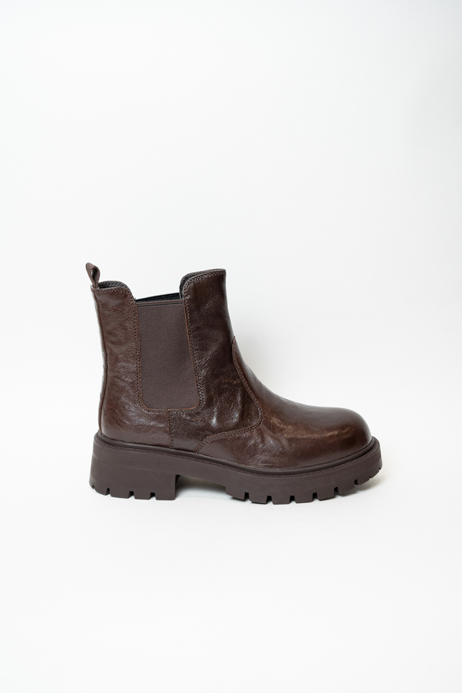 Ботинки женские, арт K88-810-R, натуральная кожа, цвет кор.