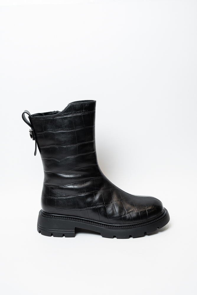 Ботинки женские, арт ZM9301-52-1QM, натуральная кожа, цвет черн.
