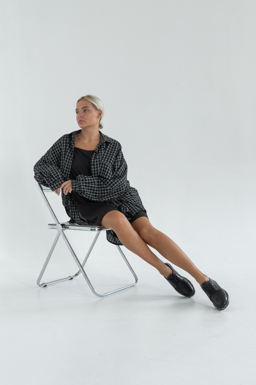 Туфли женские, арт 1753-0302D-Y259, натуральная кожа, цвет черн.