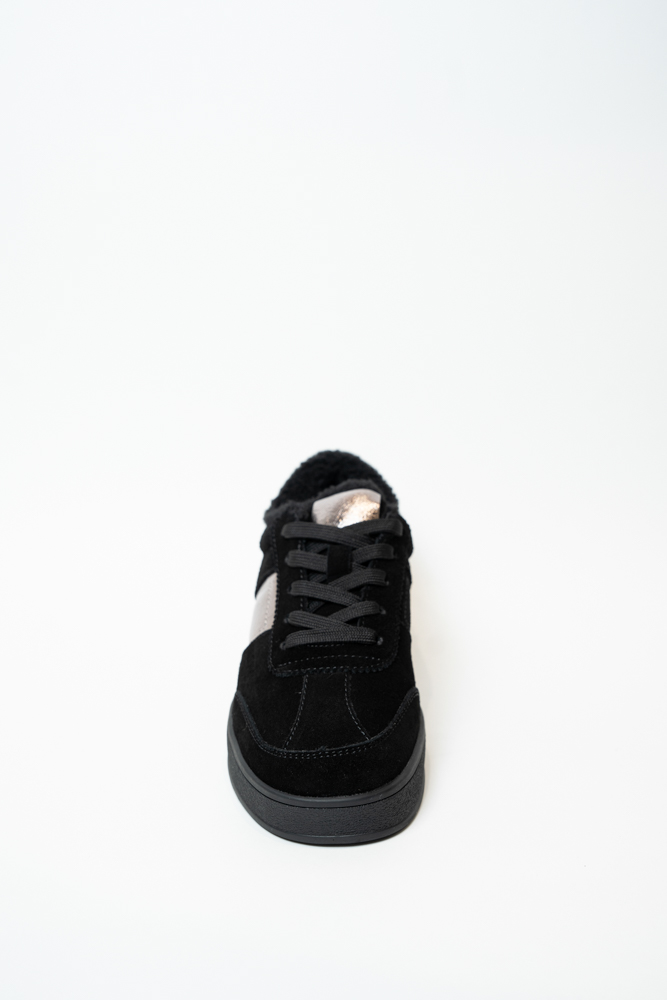 Кроссовки женские, арт 6A607-1D-R005, натуральная замша, цвет черн.