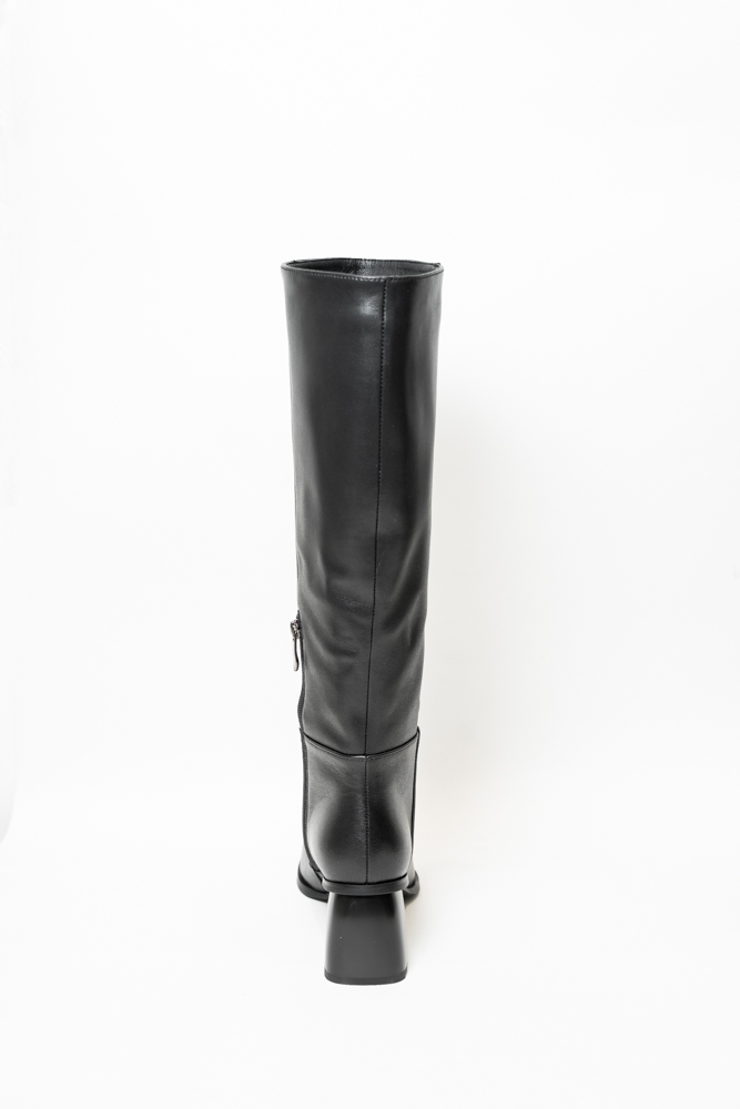 Сапоги женские, арт P111-464/65NP, натуральная кожа, цвет черн.