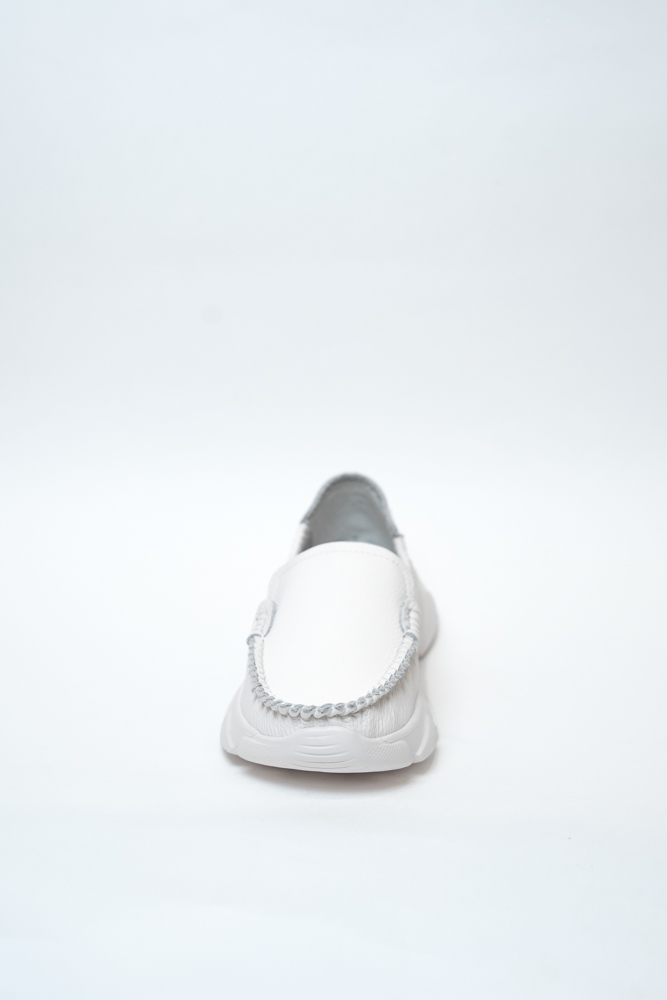 Туфли женские, арт HS001-25-P38, натуральная кожа, цвет бел.