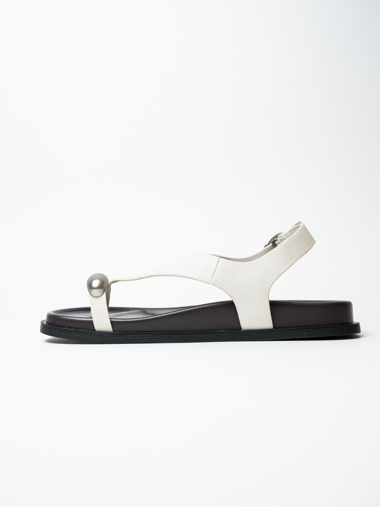 Босоножки женские, арт L213-54-4, натуральная кожа, цвет беж.