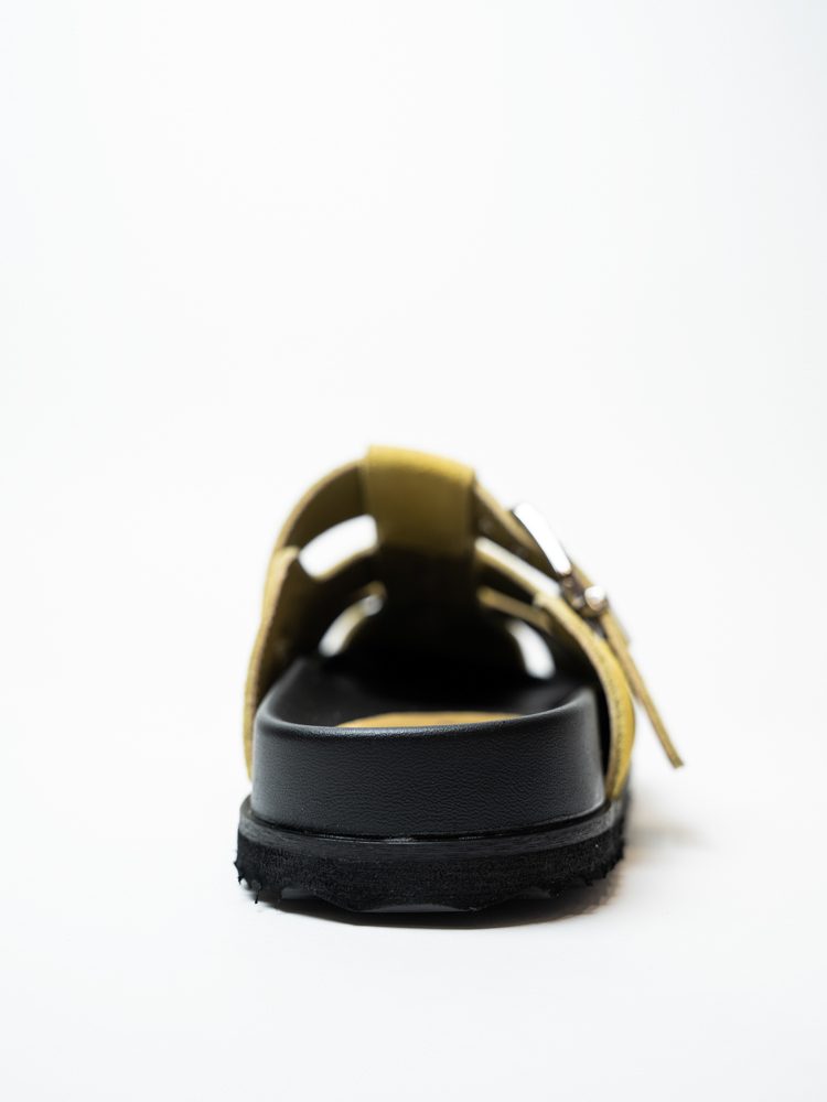 Сабо женские, арт L503-2-Y, натуральная замша, цвет желт.