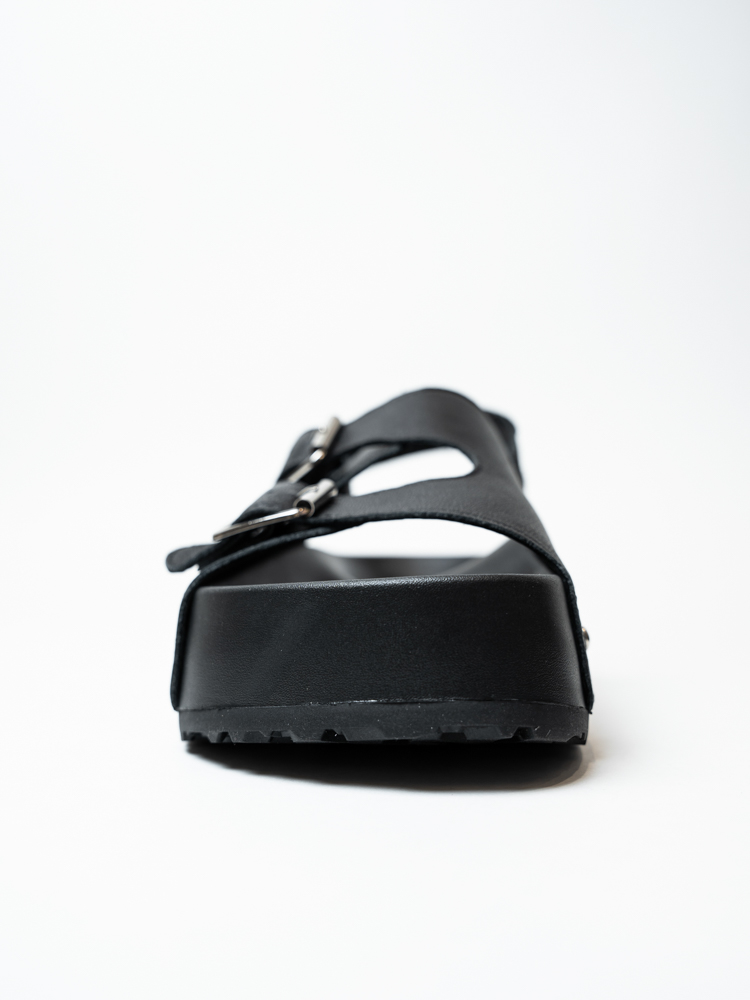 Босоножки женские, арт ZMW202506BP, натуральная кожа, цвет черн.