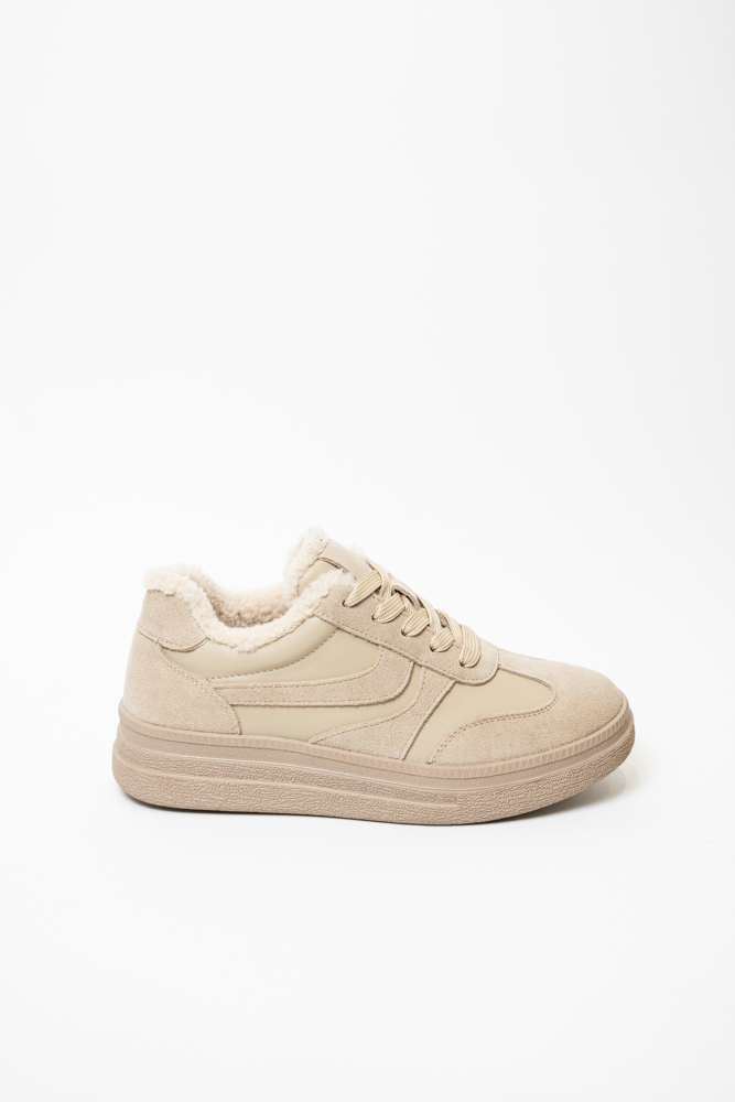 Кроссовки женские, арт 56013-10D-L101, натуральная замша, цвет беж.
