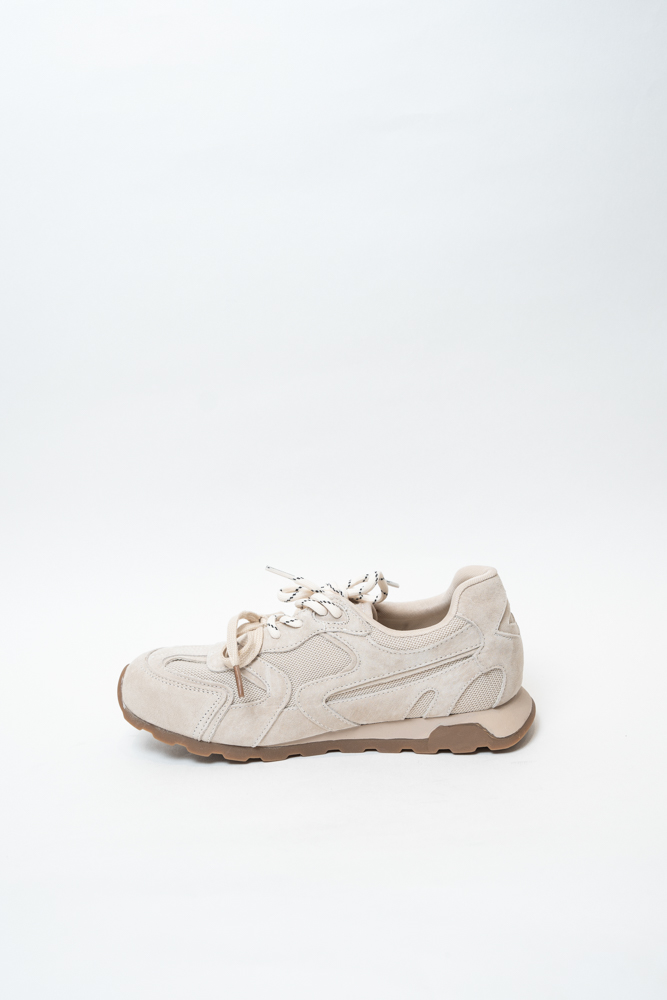 Кроссовки женские, арт DHR27-4, натуральная замша/текстиль, цвет беж.