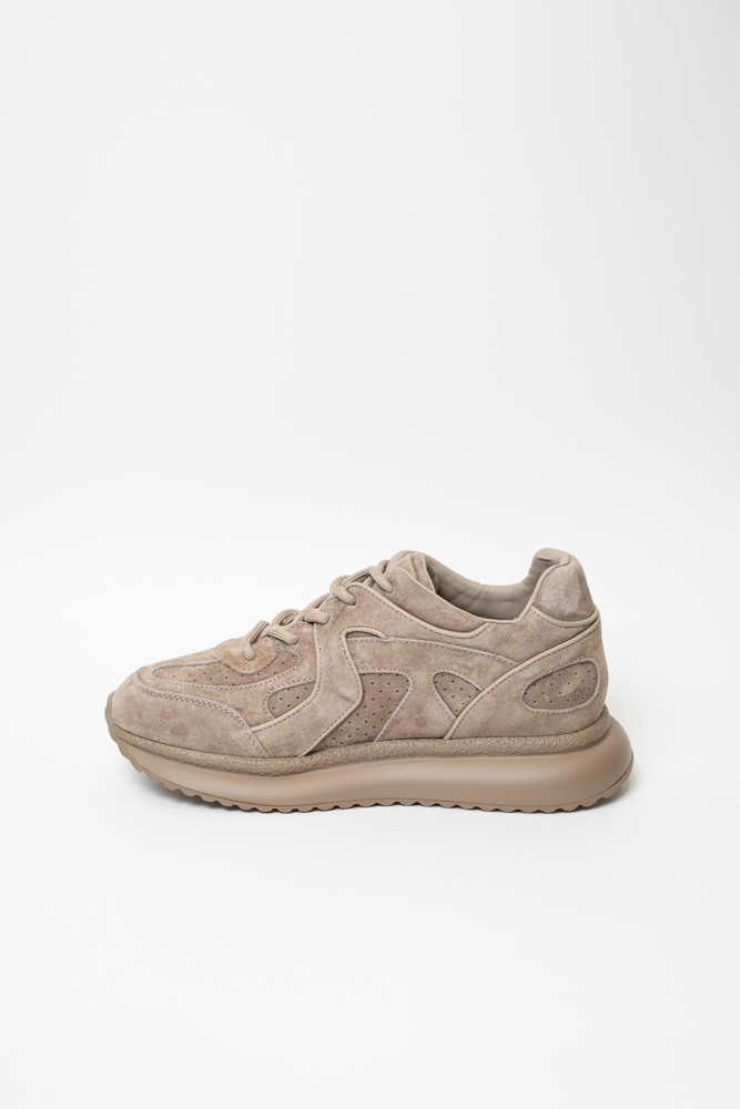 Кроссовки женские, арт AS928-W279-90, натуральная замша, цвет беж.
