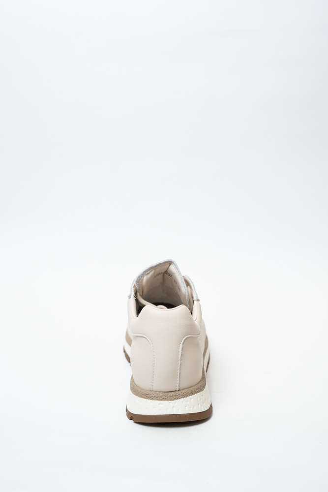 Кроссовки женские, арт AS932-Z297-15, натуральная кожа, цвет беж.