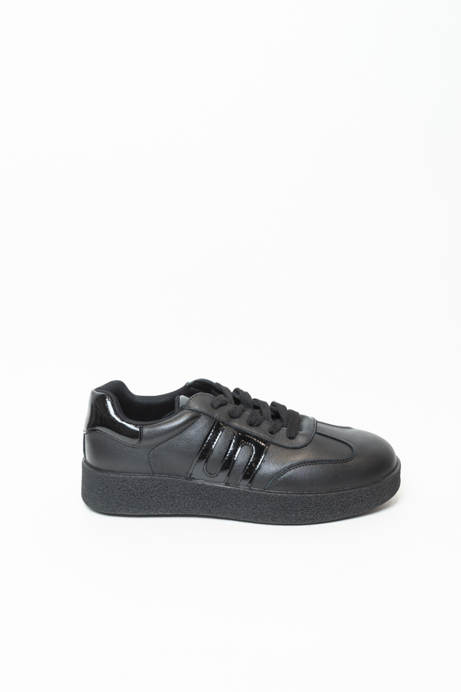 Кроссовки женские, арт K-YD-2158-34E, натуральная кожа, цвет черн.