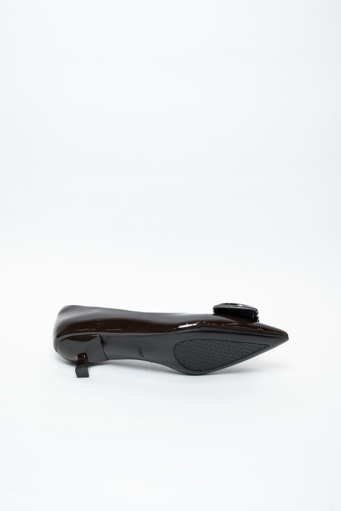 Туфли женские, арт 3356-1-K, натуральная лакированная кожа, цвет кор.