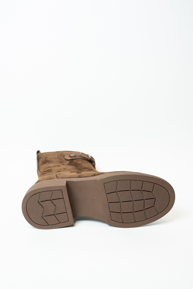 Ботинки женские, арт AE1483-1-G1263W, натуральная замша, цвет кор.