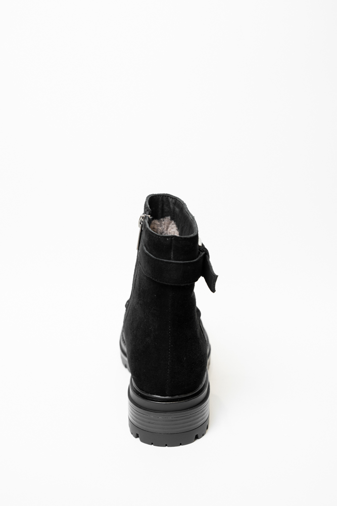 Ботинки женские, арт 18A228M-349M-M04, натуральная замша, цвет черн.