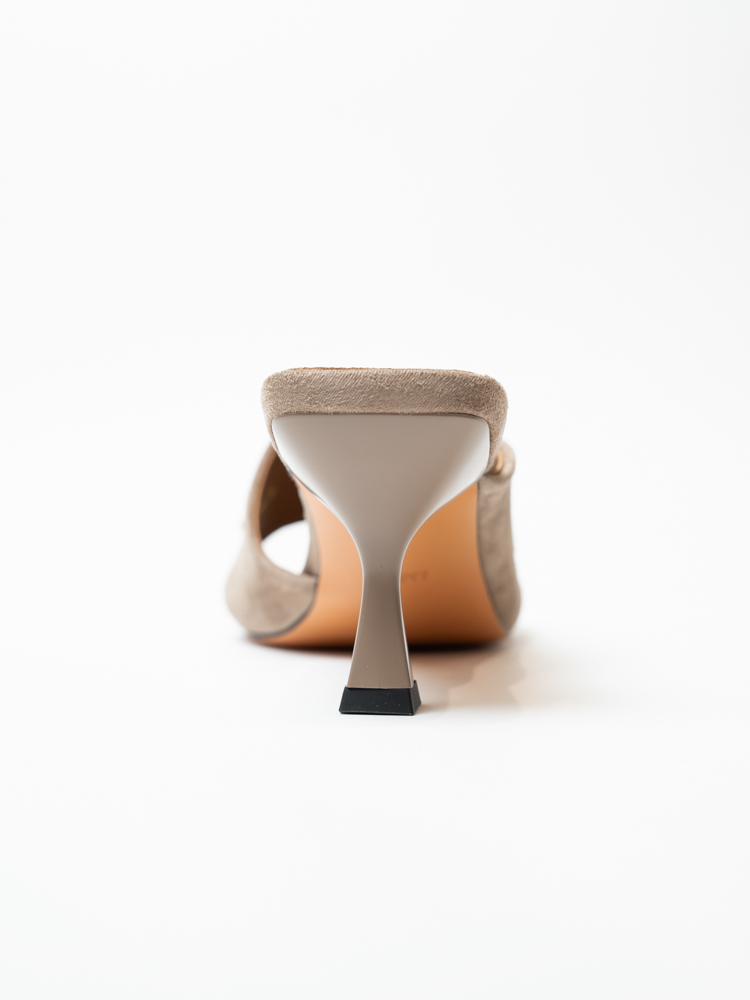 Сабо женские, арт L633-75-4, натуральная замша, цвет беж.