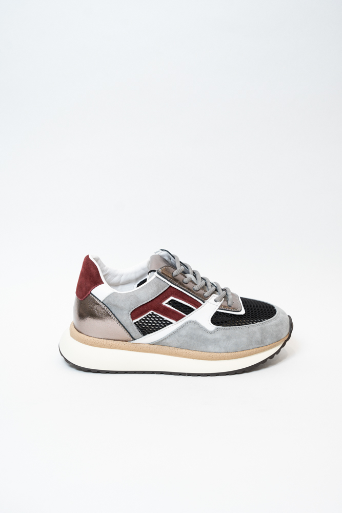 Кроссовки женские, арт AS928-W278-4, натуральная замша/текстиль, цвет сер.