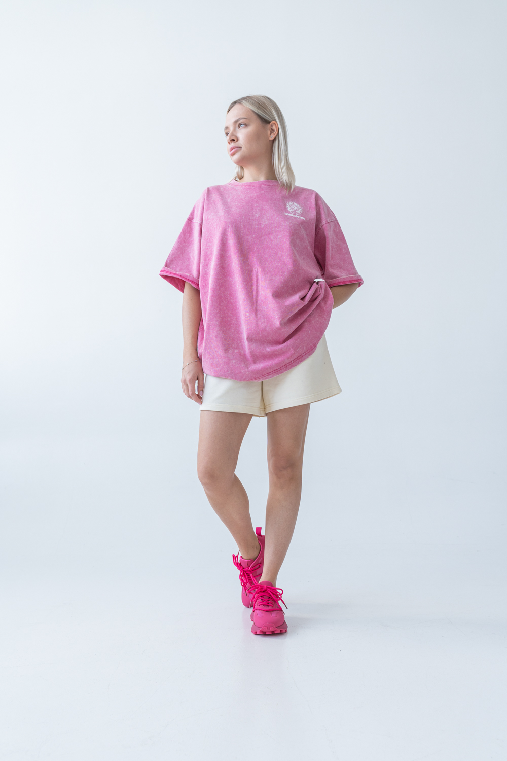 Кроссовки женские, арт LS9162-1-F, натуральная кожа/ текстиль, цвет роз.