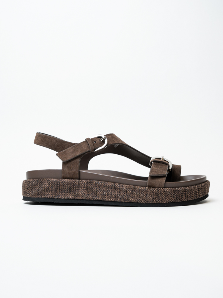 Босоножки женские, арт 062-05-YJ335, натуральная замша, цвет кор.