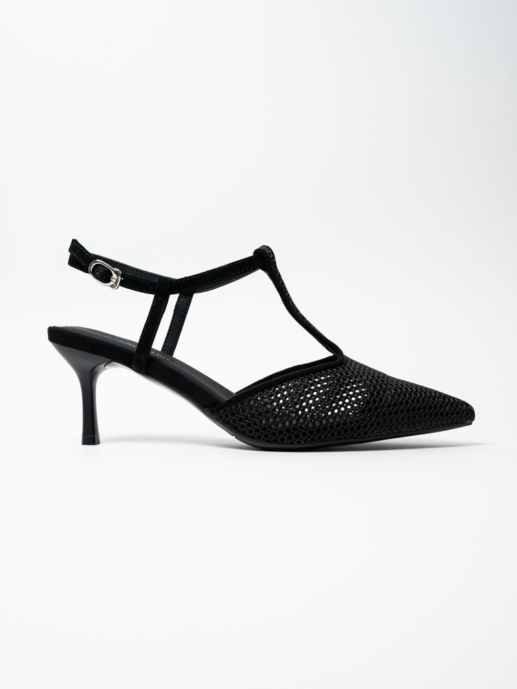 Босоножки женские, арт M2288-108-H, натуральная кожа/текстиль, цвет черн.