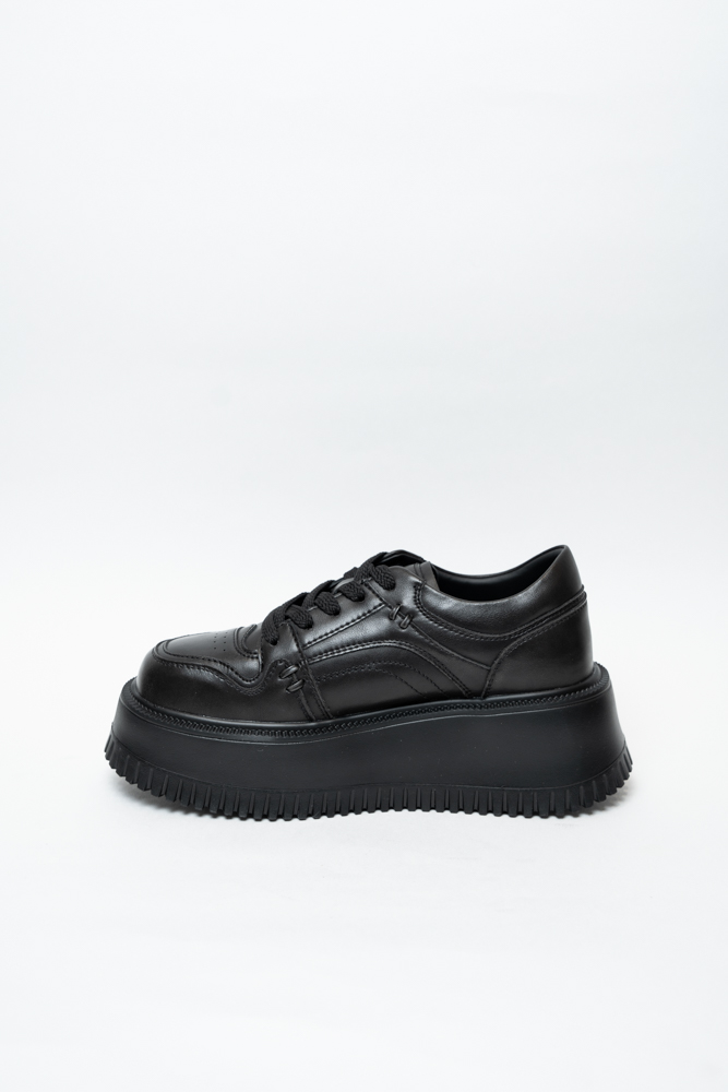 Кроссовки женские, арт 58266-H, натуральная кожа, цвет черн.