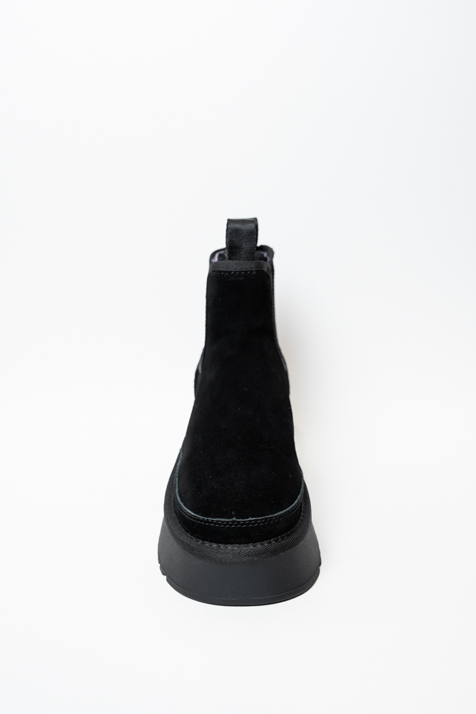 Ботинки женские, арт D2033-1, натуральная замша, цвет черн.