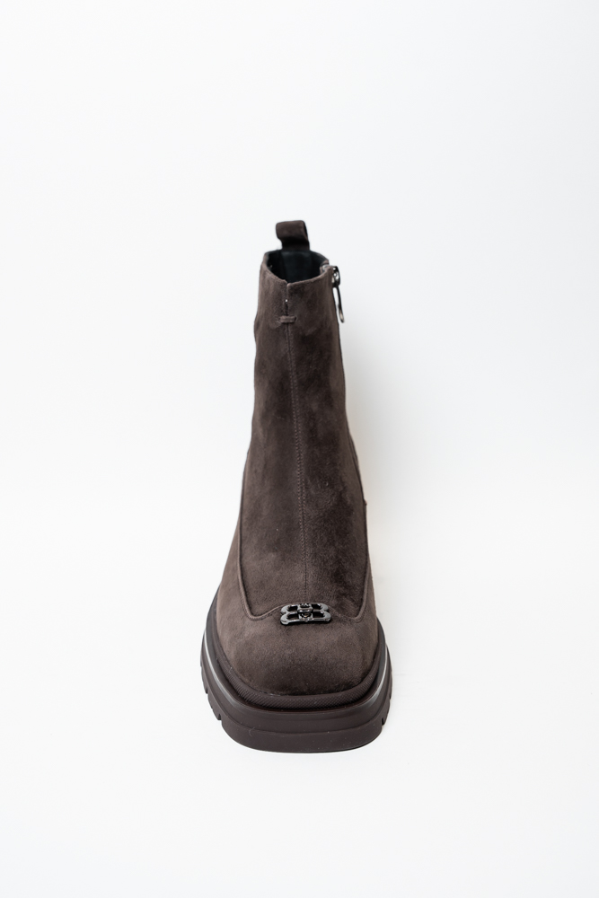 Ботинки женские, арт Y5496B174-F023AM, натуральная замша, цвет кор.