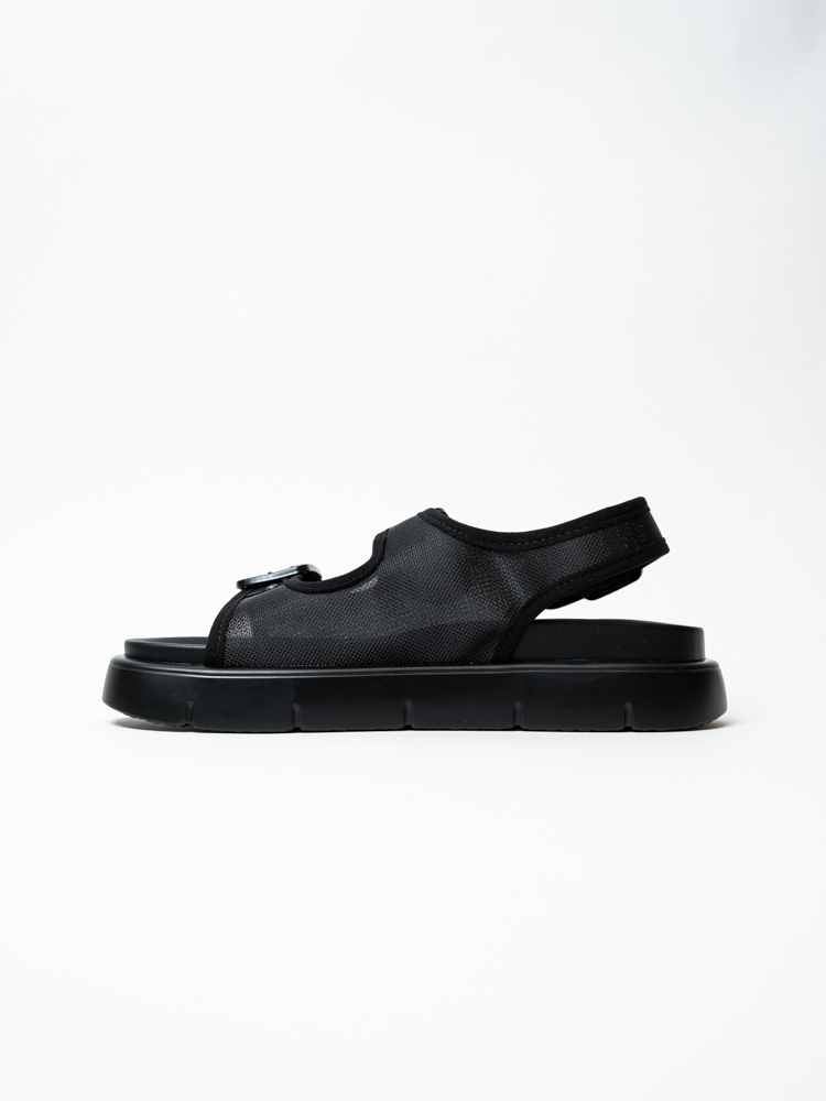 Босоножки женские, арт 6152-035-522D, текстиль, цвет черн.