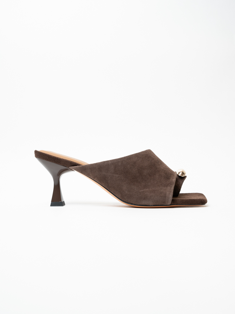 Сабо женские, арт L633-75-2, натуральная замша, цвет кор.