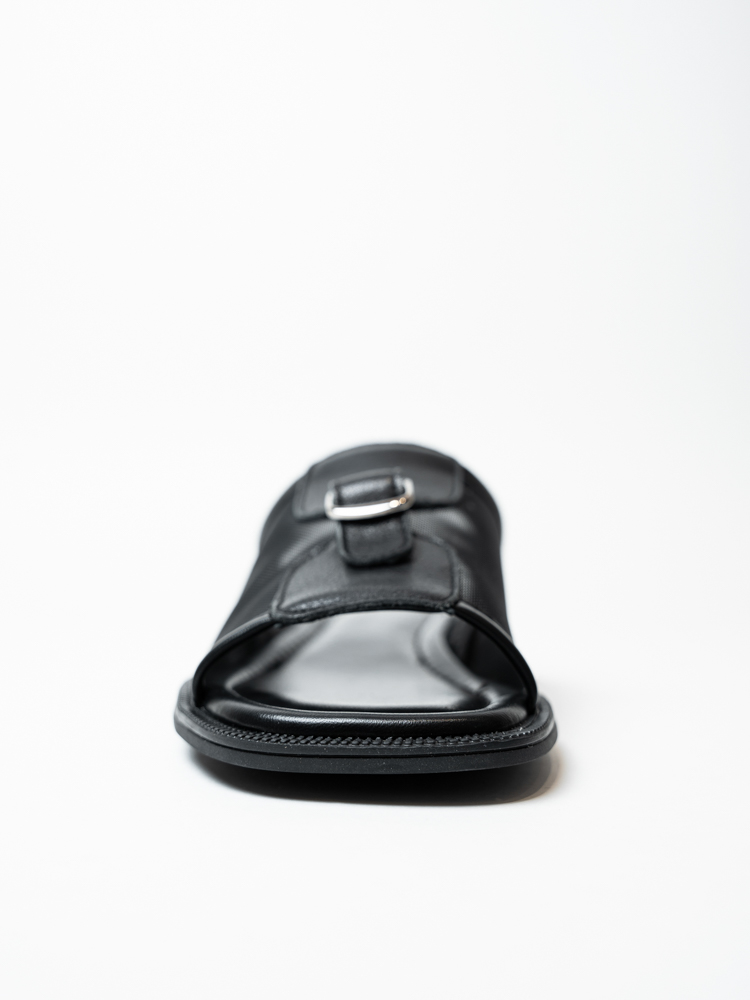 Босоножки женские, арт AS918-W227-17, текстиль, цвет черн.