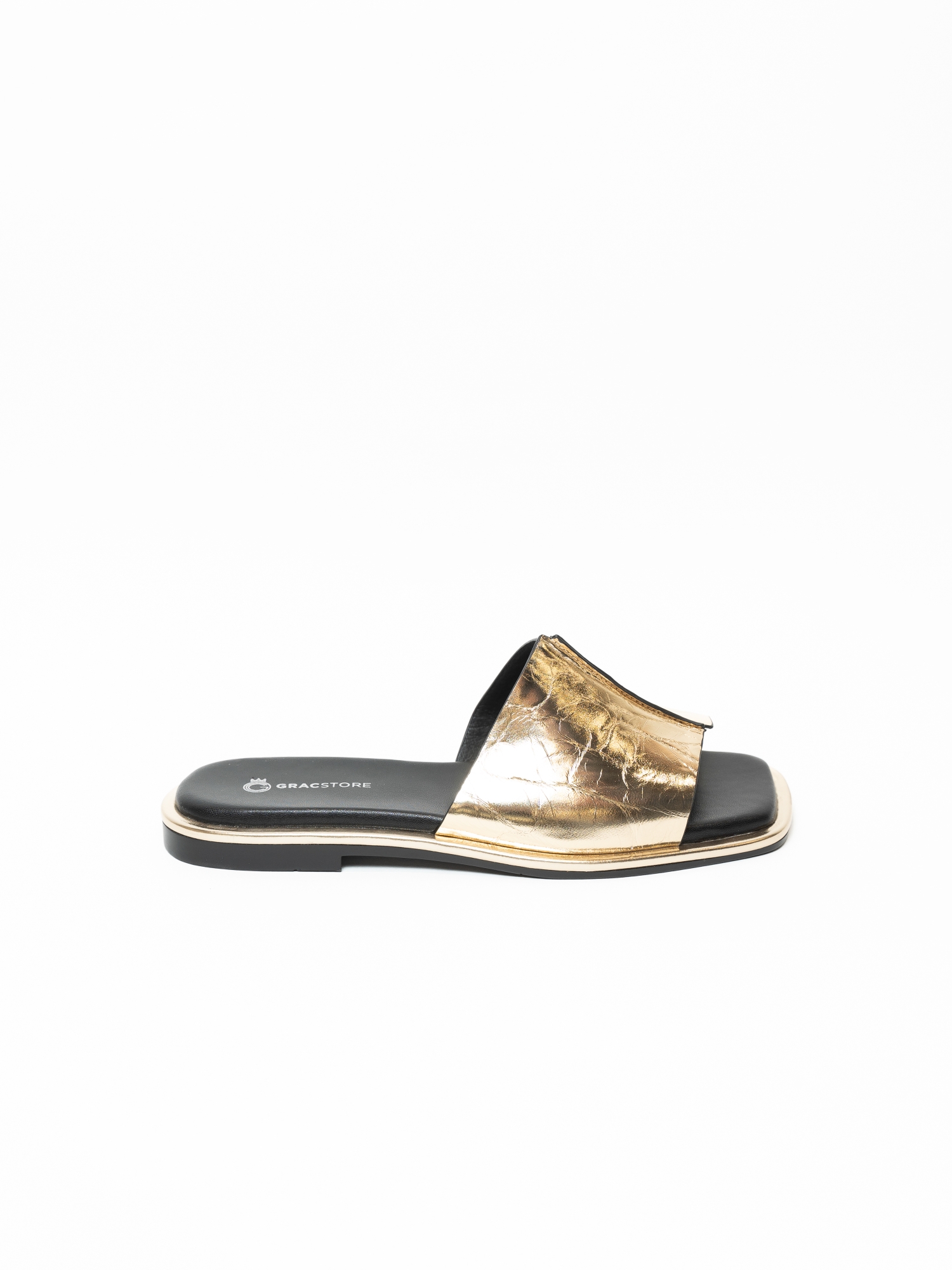 Сабо женские, арт Y82372-2-Y42, натуральная кожа, цвет золото.