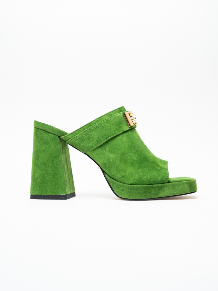 Сабо женские, арт 125-405/6-7-016, натуральная замша, цвет зел.