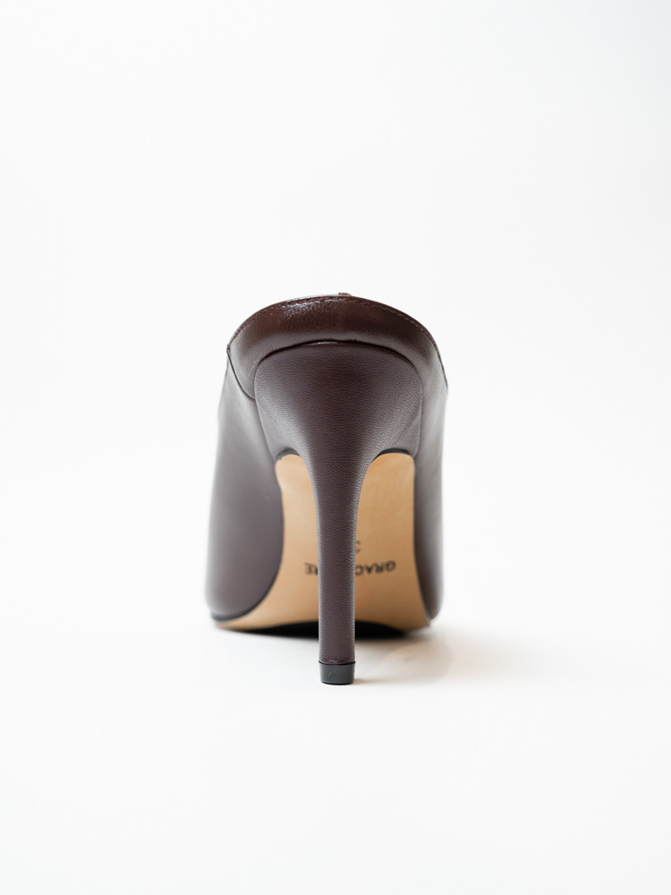 Сабо женские, арт K-L-90A411-537-M456, натуральная кожа, цвет бордо.