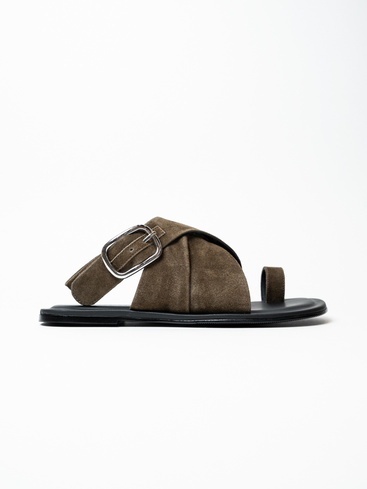 Босоножки женские, арт L942G-M476-66, микрофибра, цвет зел.