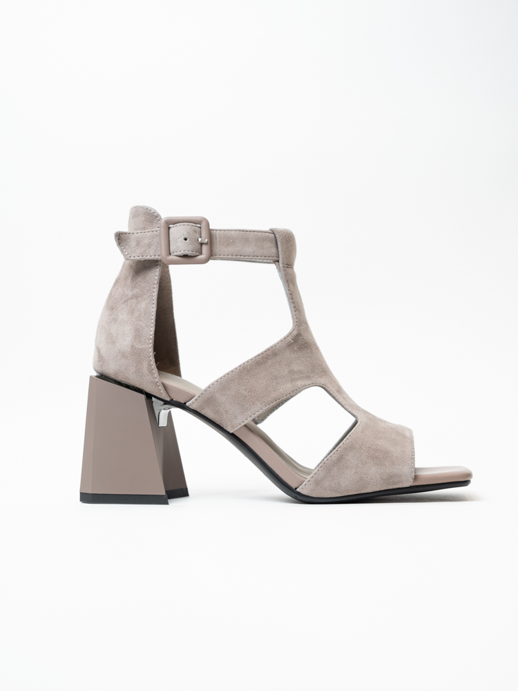 Босоножки женские, арт L270-A720-YF290TH, натуральная замша, цвет беж.