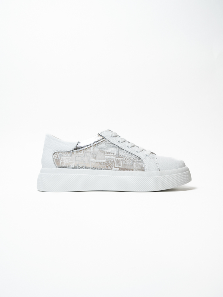 Кроссовки женские, арт QQ10EPW5001-1, натуральная кожа/текстиль, цвет бел.