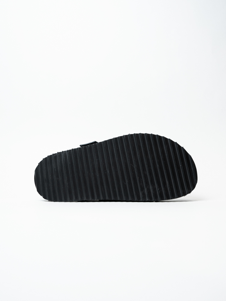 Сабо женские, арт L503-2-H, натуральная лакированная кожа, цвет черн.