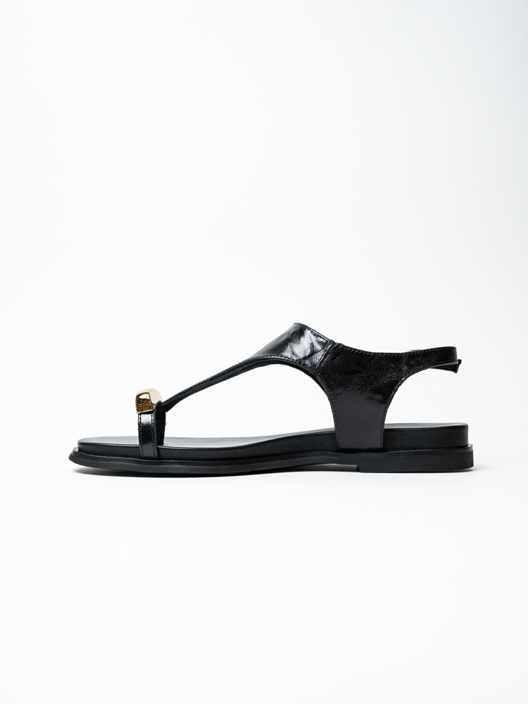 Босоножки женские, арт M5665-8-H, натуральная кожа, цвет черн.