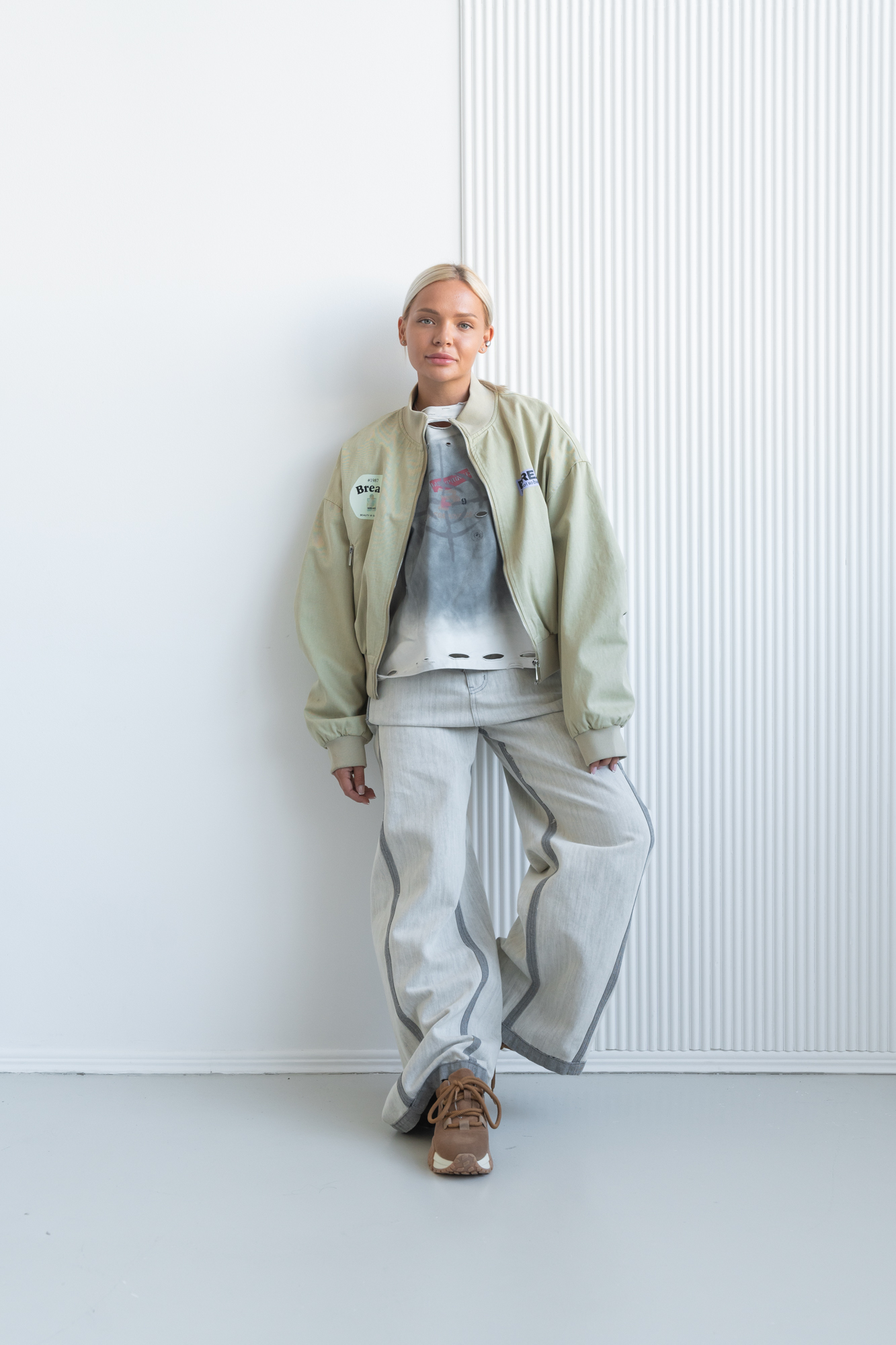 Кроссовки женские, арт E9398-1-2YM , натуральная замша, цвет беж.