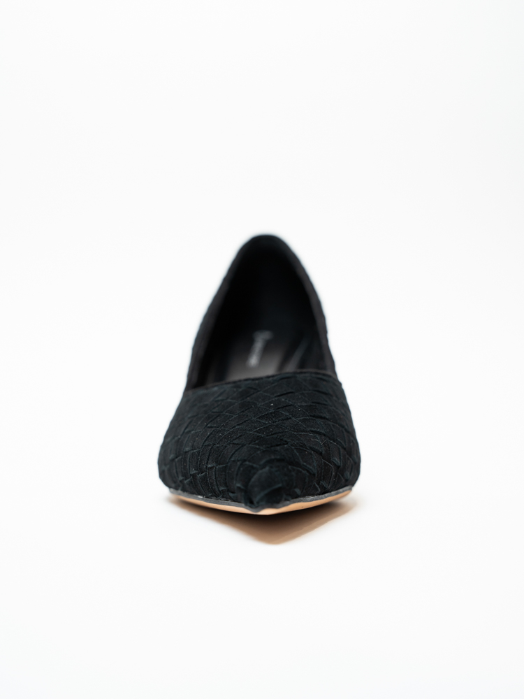 Туфли женские, арт G09-6015-YJ-1, натуральная замша, цвет черн.