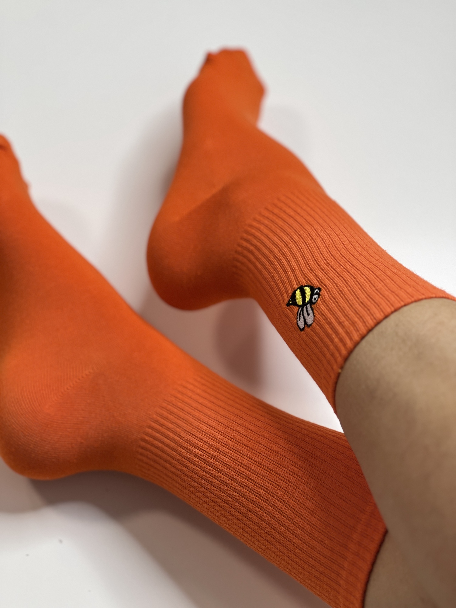 Носки женские, арт 220, текстиль, цвет оранжевый