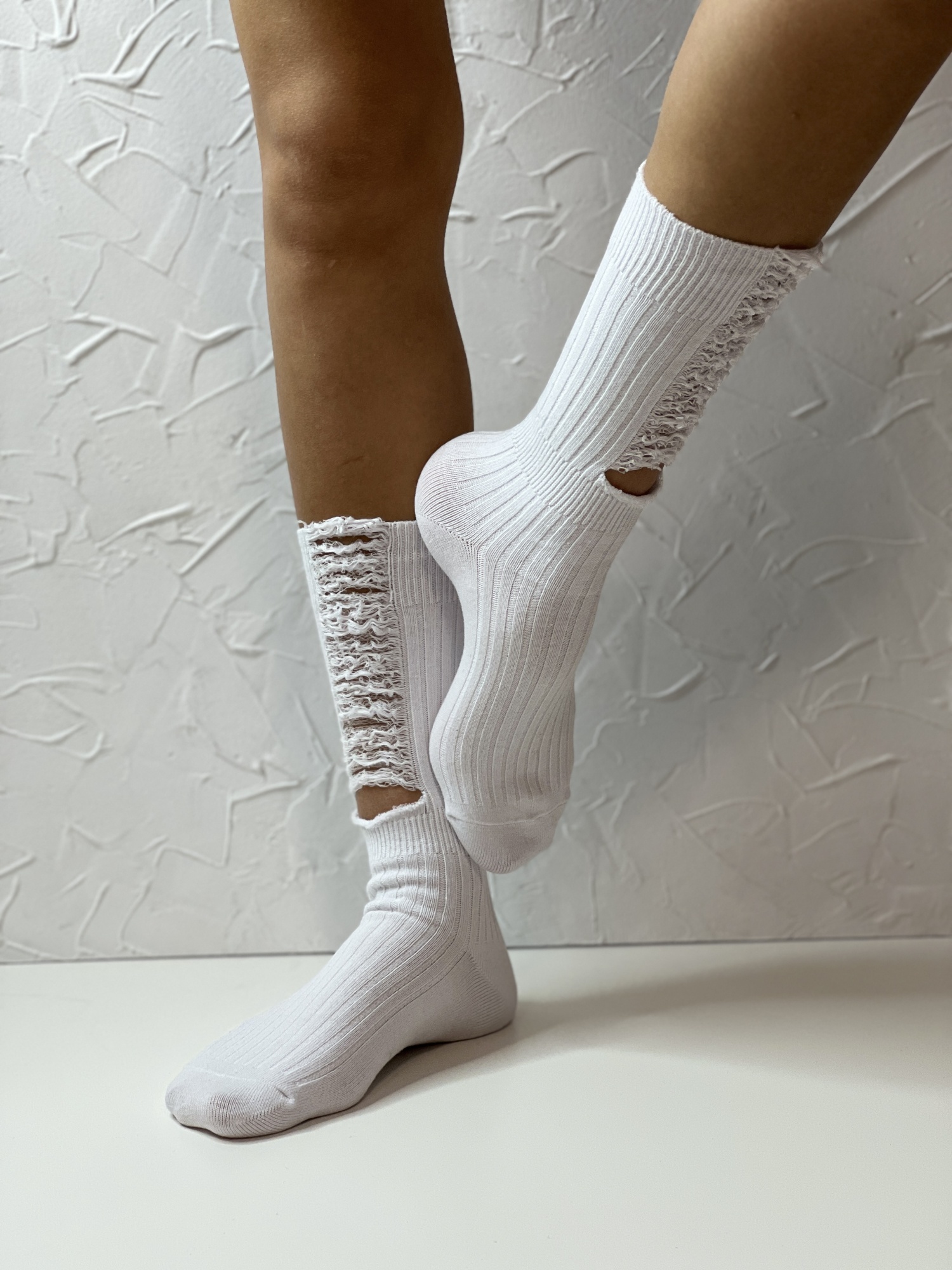 Носки женские, арт 101, текстиль, цвет белый