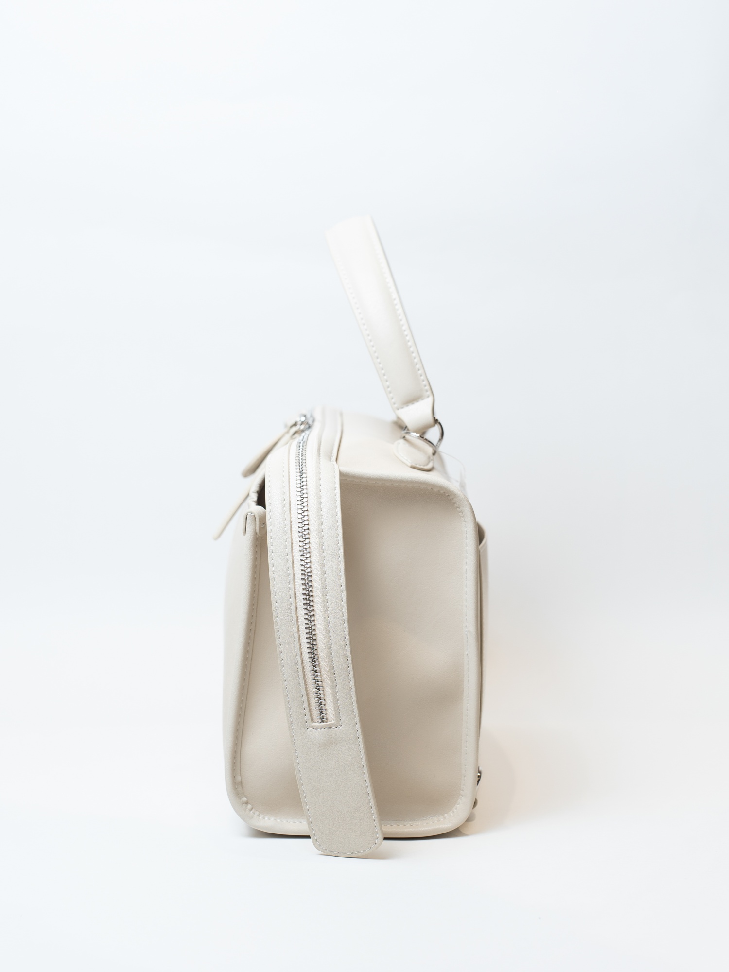 Сумка женская, арт 89-8761, натуральная кожа, цвет молоч.