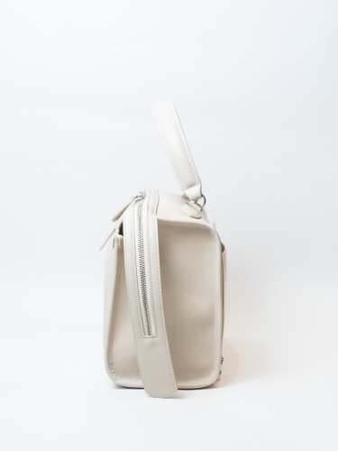 Сумка женская, арт 89-8761, натуральная кожа, цвет молоч.