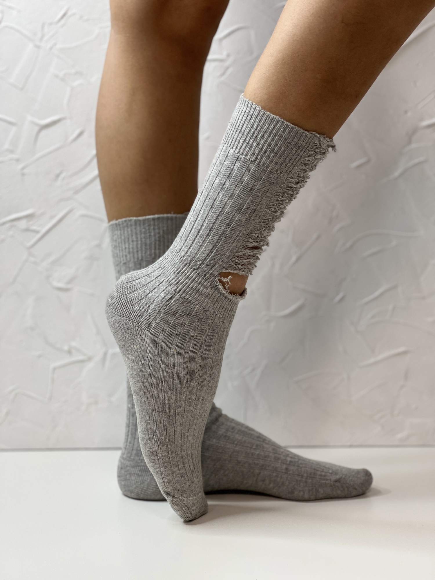 Носки женские, арт 101, текстиль, цвет сер.